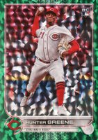 2022 Topps Update #US160 Hunter Greene Green Foil Baseball Card