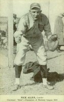 1919 Cincinnati Reds Postcards # Nick Allen Baseball Card