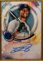 2022 Bowman Transcendent Collection Autographs #JR Julio Rodriguez Blue Baseball Card