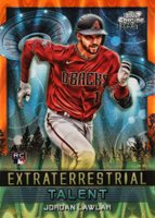 2024 Topps Chrome Cosmic Extraterrestrial Talent #ET18 Jordan Lawlar Orange Galactic Baseball Card