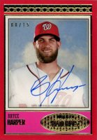 2018 Topps Brooklyn Collection Autographs #BC1BH Bryce Harper Red Baseball Card
