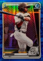 2020 Bowman Chrome Prospects #BCP10 Xavier Edwards Blue Refractor Baseball Card