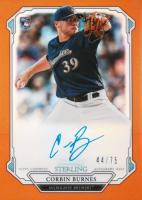 2019 Bowman Sterling Rookie Autographs  #CB Corbin Burnes Orange Refractor Baseball Card