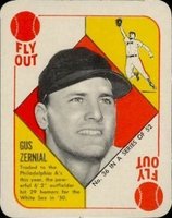 1951 Topps Red Backs #36 Gus Zernial Philadelphia on Bio Baseball Card