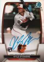 2023 Bowman Chrome Rookie Autographs #CRAKS Kyle Stowers Refractor Baseball Card