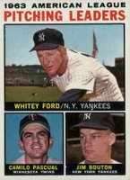 1964 Topps #4N A.L. Pitching Leaders No Apostrophe after 