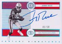 2022 Panini Encased Century Signatures #CSJR Jerry Rice Sapphire Football Card