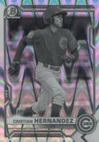 2021 Bowman Draft #BDC193 Cristian Hernandez Chrome-Black & White Raywave Refractor Baseball Card