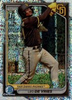 2024 Bowman Chrome Prospects #BCP179 Leo de Vries Speckle Refractor Baseball Card