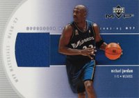 2002 Upper Deck MVP Materials Warm-Up #MJ-W Michael Jordan Warm-Up Basketball Card