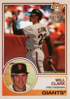 2018 Topps Silver Pack 1983 Chrome Promo #58 Will Clark Baseball Card