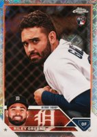 2023 Topps Chrome Logofractor Edition #182 Riley Greene SP Baseball Card