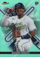 2022 Topps Finest #2 Wander Franco Aqua Refractor Baseball Card