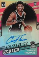 2021 Panini Donruss Optic Signature Series #SSCTH Cameron Thomas Pink Basketball Card