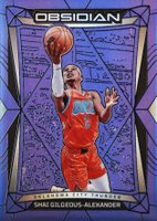 2023 Panini Obsidian #160 Shai Gilgeous-Alexander Electric Etch Purple Flood Basketball Card