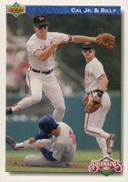 1992 Upper Deck #82 Cal Jr. & Billy Gold Hologram Baseball Card