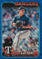 2024 Topps Chrome #111 Jack Leiter Blue Wave Baseball Card