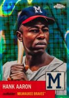 2022 Topps Chrome Platinum Anniversary #44 Hank Aaron Aqua Lava Refractor Baseball Card