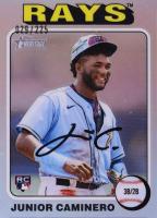 2024 Topps Heritage #267 Junior Caminero Chrome-Silver Border Baseball Card