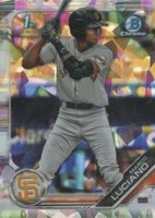 2019 Bowman Prospects Chrome #82 Marco Luciano Atomic Refractor Baseball Card