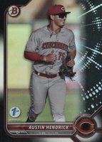 2022 Bowman 1st Edition #BPPF33 Austin Hendrick Black Foil Baseball Card