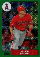 2017 Topps Silver Pack Promo #87-MT Mike Trout Green Baseball Card