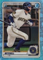2020 Bowman Draft #BD118 Garrett Mitchell Chrome-Sky Blue Refractor Baseball Card