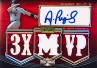 2010 Topps Triple Threads Autograph Relics #112 Albert Pujols Baseball Card