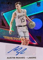2021 Panini Recon True Potential Signatures #TPSARV Austin Reaves Blue Basketball Card