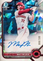 2022 Bowman Chrome Prospect Autographs #CPAMM Matt Mclain Atomic Refractor Baseball Card