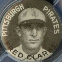 1910 Sweet Caporal Pins # Fred Clarke Large Letters Baseball Card