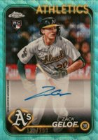 2024 Topps Chrome Update Chrome Baseball Update Series Autographs #ACZG Zack Gelof Aqua Wave Baseball Card