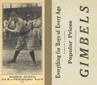 1916 Gimbels #22 Bobbie Byrne Baseball Card