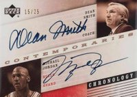 2006 Upper Deck Chronology Contemporaries #CO-SJ Dean Smith/Michael Jordan Autograph Basketball Card