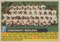 1956 Topps #90wL Cincinnati Redlegs Left-White back Baseball Card