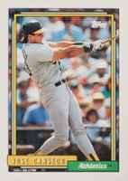 1992 Topps #100 Jose Canseco Baseball Card