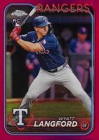 2024 Topps Chrome Update #USC35 Wyatt Langford Magenta Refractor Baseball Card