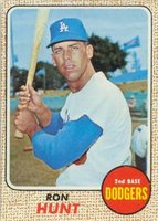 1968 Topps #15 Ron Hunt Baseball Card