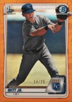 2020 Bowman Chrome Prospects #BCP25 Bobby Witt Jr. Orange Refractor Baseball Card