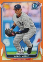 2014 Bowman Chrome #89 Derek Jeter Orange Refractor Baseball Card