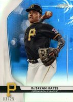 2020 Bowman Sterling #BPR16 KE'Bryan Hayes Blue Refractor Baseball Card