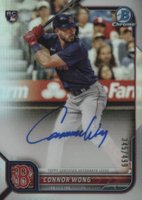 2022 Bowman Chrome Rookie Autographs #CRACW Connor Wong Refractor Baseball Card