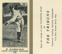 1916 Altoona Tribune #185 W. Wambsganss Baseball Card