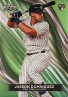2024 Topps Chrome Black #19 Jasson Dominguez Green Baseball Card