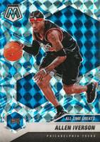 2020 Panini Mosaic #292 Allen Iverson Reactive Blue Basketball Card