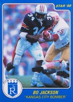 1988 Star Bo Jackson # Bo Jackson Blank Back-Football Left Hand Baseball Card