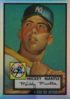 1996 Topps Mantle Finest #2 1952 Topps Reprint Refractor Baseball Card