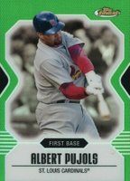 2007 Finest #74 Albert Pujols Green Refractor Baseball Card