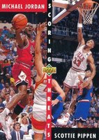 1992 Upper Deck #62 Michael Jordan/Scottie Pippen Basketball Card