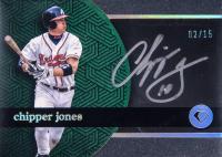 2024 Topps Diamond Icons Black Polychromatink #BPACJ Chipper Jones Silver Ink Baseball Card